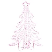 vidaXL Skládací vánoční stromek s teplými bílými LED 87 x 87 x 93 cm