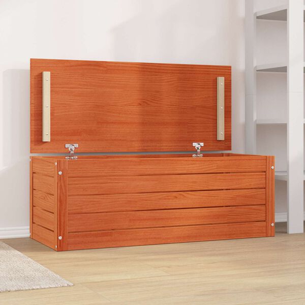 vidaXL &Uacute;ložn&aacute; krabice s &uacute;loži&scaron;těm Voskově hněd&aacute; 89 x 36,5 x 33 cm