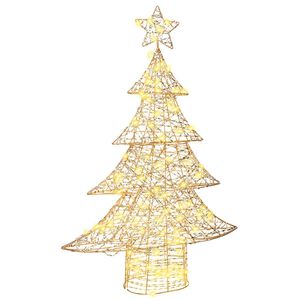 vidaXL V&aacute;nočn&iacute; stromeček 120 LED Tepl&aacute; b&iacute;l&aacute; 120,5 cm PET