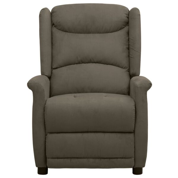 vidaXL Mas&aacute;žn&iacute; křeslo tmavě &scaron;ed&eacute; l&aacute;tka z mikrovl&aacute;kna