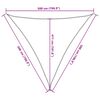 vidaXL Plachta proti slunci z HDPE trojúhelníková 5x5x5 m antracitová