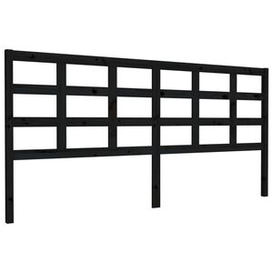 vidaXL Čelo postele čern&eacute; 205,5 x 4 x 100 cm masivn&iacute; borovice