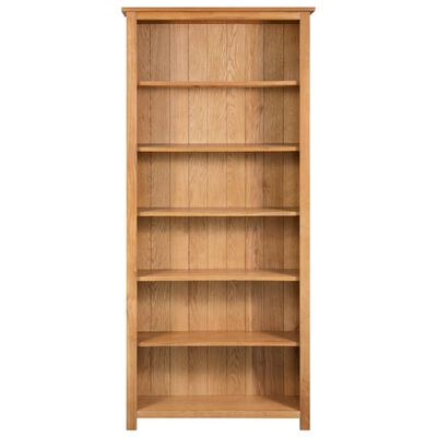 vidaXL Knihovna se 6 policemi 80 x 22,5 x 170 cm masivní dubové dřevo