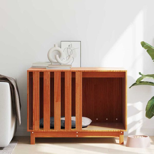 vidaXL Ps&iacute; dům Voskově hněd&aacute; 90 x 60 x 67 cm Masivn&iacute; borov&eacute; dřevo