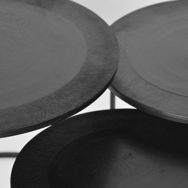 LABEL51 3d&iacute;ln&aacute; sada konferenčn&iacute;ch stolků Tres čern&aacute;