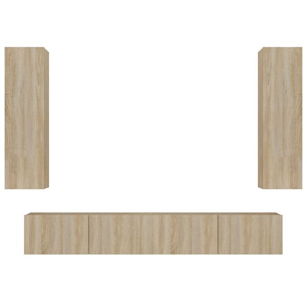 vidaXL 4d&iacute;ln&yacute; set TV skř&iacute;něk dub sonoma kompozitn&iacute; dřevo