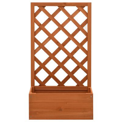 vidaXL Latwerkplantenbak 50x25x90 cm massief vurenhout oranje vidaXL Latwerkplantenbak 50x25x90 cm massief vurenhout oranje