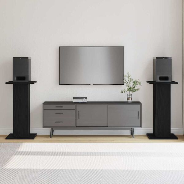 vidaXL Stojany na reproduktory 2 pcs Černý dub 30 x 30 x 60 cm