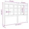 vidaXL Čelo postele &scaron;ed&eacute; 145,5 x 4 x 100 cm masivn&iacute; borovice