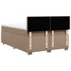vidaXL Box spring postel s matrac&iacute; cappuccino 140x200 cm uměl&aacute; kůže
