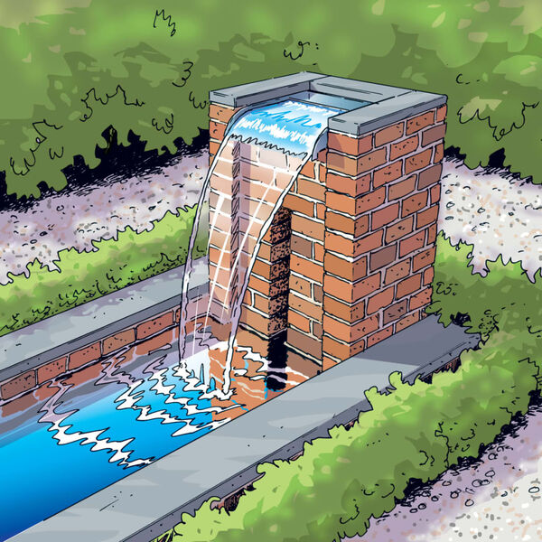 Ubbink Vodop&aacute;d Nevada 60 cm s LED osvětlen&iacute;m nerezov&aacute; ocel