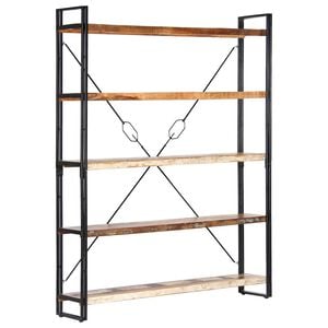 vidaXL Knihovna s 5 policemi 140x30x180 cm masivn&iacute; recyklovan&eacute; dřevo