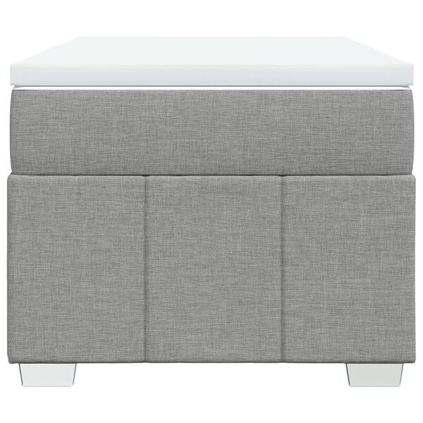 vidaXL Box spring postel s matrac&iacute; světle &scaron;ed&aacute; 80 x 200 cm textil