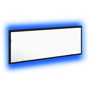 vidaXL LED koupelnov&eacute; zrcadlo Čern&yacute; dub 100 x 8,5 x 37 cm Sklo