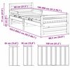 vidaXL R&aacute;m postele s matrac&iacute; Hněd&aacute; 80 x 200 cm Masivn&iacute; borov&eacute; dřevo