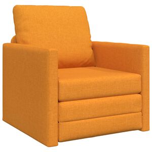 vidaXL Pohovka na span&iacute; Tmavě žlut&aacute; 74 x 77 x 81 cm textil