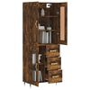 vidaXL Skř&iacute;ň highboard kouřov&yacute; dub 69,5 x 34 x 180 cm kompozitn&iacute; dřevo