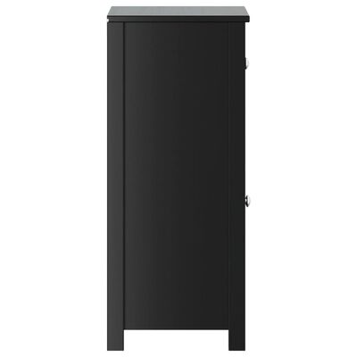 vidaXL Koupelnová skříňka BERG černá 40x34x80 cm masivní borové dřevo