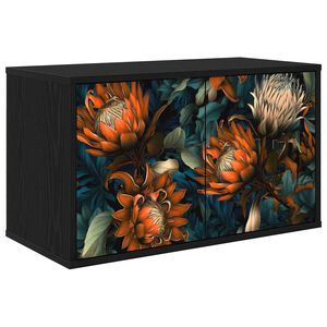 vidaXL N&aacute;stěnn&aacute; TV skř&iacute;ň LOCHEM 69 x 33 x 40 cm Čern&yacute; dub