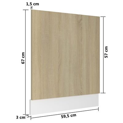 vidaXL Panel na myčku dub sonoma 59,5 x 3 x 67 cm dřevotříska