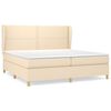 vidaXL Box spring postel s matrac&iacute; kr&eacute;mov&aacute; 200x200 cm textil
