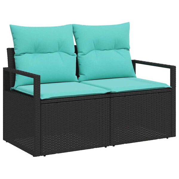 vidaXL Zahradn&iacute; sofa s pol&scaron;t&aacute;řem 120 x 62 x 69 cm polyratan