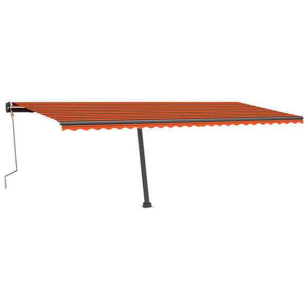 vidaXL Volně stoj&iacute;c&iacute; ručně zatahovac&iacute; mark&yacute;za 600x350 cm oranžovohněd&aacute;