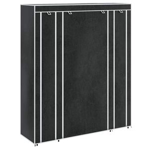 vidaXL L&aacute;tkov&aacute; &scaron;atn&iacute; skř&iacute;ň s přihr&aacute;dkami a tyčemi 45x150x176 cm čern&aacute;