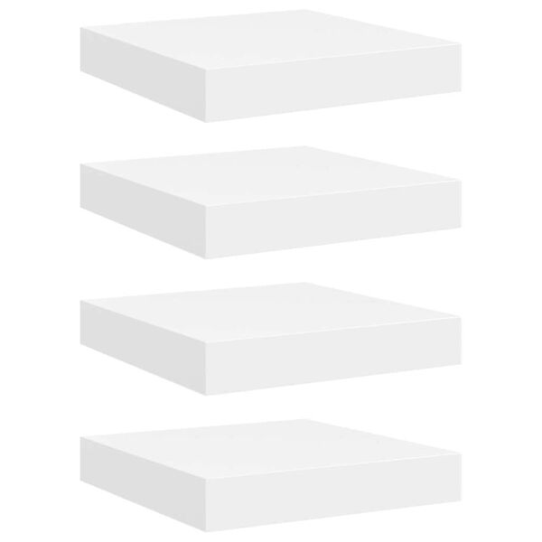 vidaXL Plovoucí nástěnné police 4 ks bílé 23 x 23,5 x 3,8 cm MDF