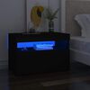 vidaXL Nočn&iacute; stolky LED osvětlen&iacute; 2 ks čern&eacute; 60x35x40 kompozitn&iacute; dřevo