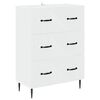 vidaXL Skř&iacute;ň se z&aacute;suvkami B&iacute;l&aacute; 66 x 34,5 x 89,5 cm Kompozitn&iacute; dřevo