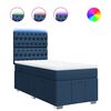 vidaXL Box spring postel s matrac&iacute; modr&aacute; 90x200 cm textil