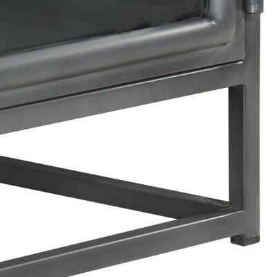 vidaXL Noční stolek šedý 40 x 30 x 50 cm masivní akáciové dřevo