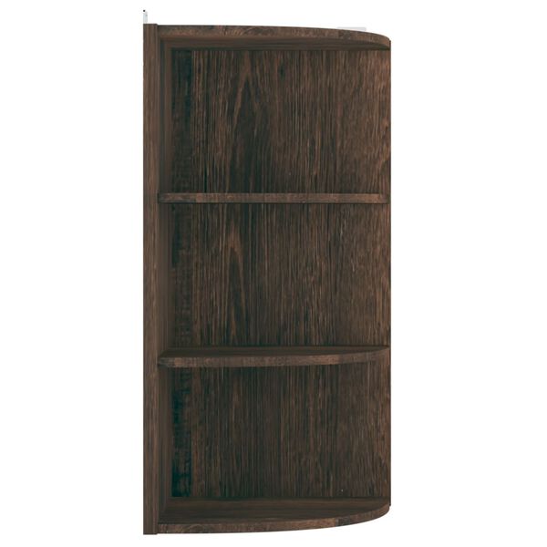 vidaXL N&aacute;stěnn&aacute; rohov&aacute; police kouřov&yacute; dub 30x31,5x60 cm dřevotř&iacute;ska