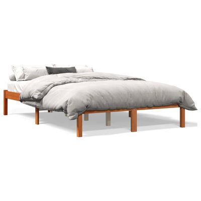 vidaXL Rám postele voskově hnědý 120 x 190 cm masivní borovice