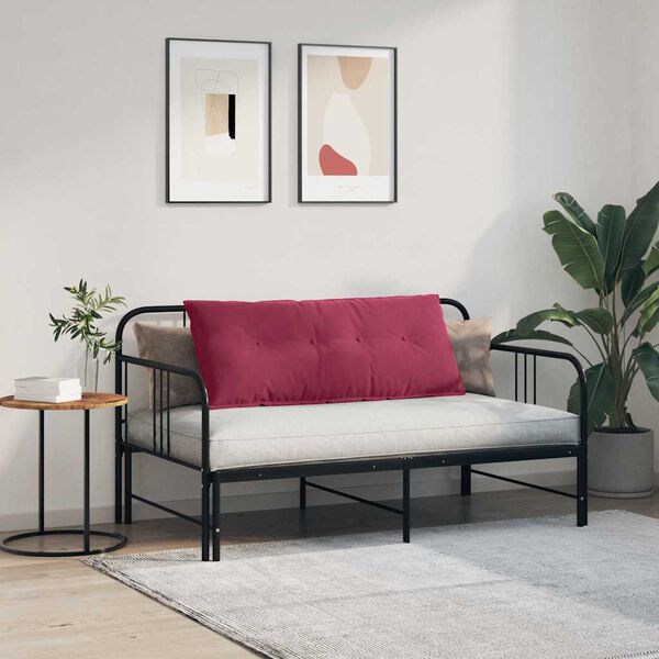 vidaXL Pol&scaron;t&aacute;ř na z&aacute;da V&iacute;no Červen&eacute; 120 x 50 cm Žebrovan&aacute; l&aacute;tka