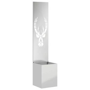 vidaXL Soukrom&iacute; na zahradě Stř&iacute;brn&aacute; 32 x 32 x 150 cm Pozinkovan&aacute; ocel