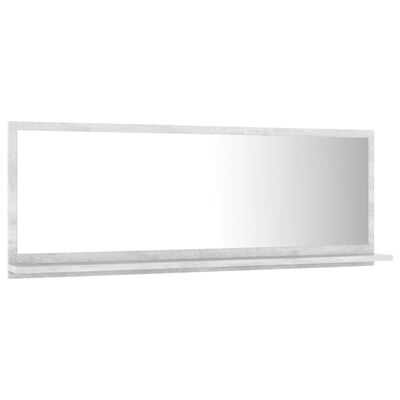 vidaXL Koupelnové zrcadlo betonově šedé 100 x 10,5 x 37 cm dřevotříska