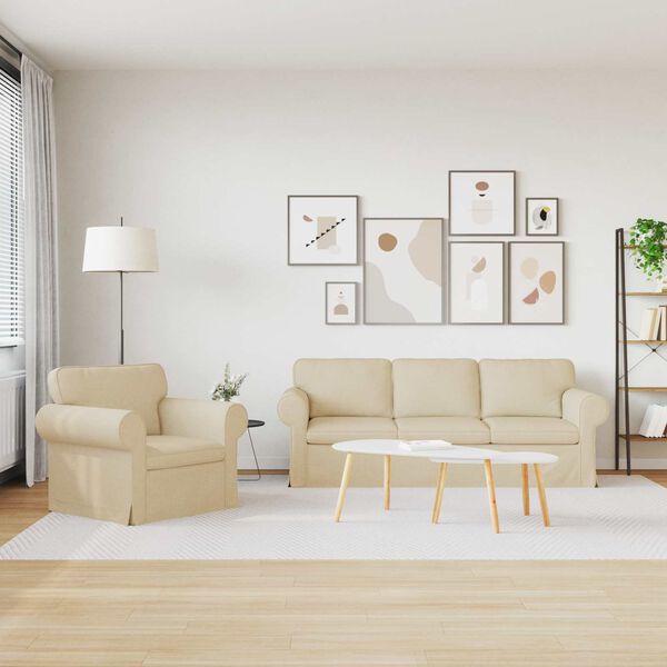 vidaXL Pohovka 2 pcs Kr&eacute;mov&aacute;