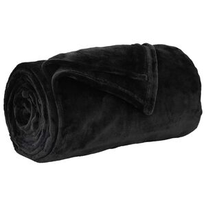 vidaXL Přehoz Čern&aacute; 240 x 270 cm 1.69 kg Fleece