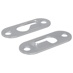 vidaXL Kl&iacute;čov&yacute; z&aacute;věs 2 ks Stř&iacute;brn&aacute; 45 x 16 x 3.5 mm Železo