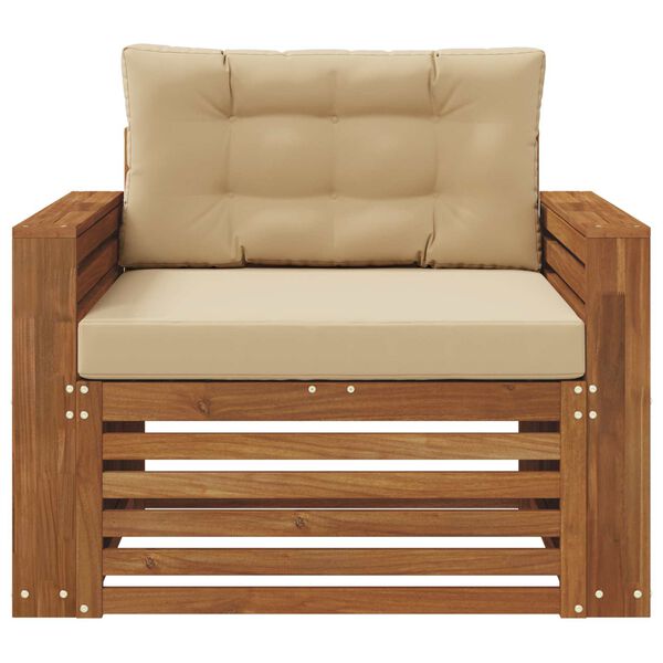 vidaXL Venkovn&iacute; pohovkov&aacute; souprava Masivn&iacute; ak&aacute;ciov&eacute; dřevo a polyester