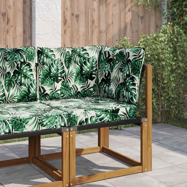 vidaXL Venkovn&iacute; pol&scaron;t&aacute;ř na pohovku 3 pcs Vzor listů Polyester