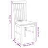vidaXL Jídelní židle 2 ks bílé masivní dřevo gumové