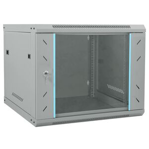 vidaXL S&iacute;ťov&yacute; kabinet s &uacute;loži&scaron;těm &Scaron;ed&aacute; 60 x 60 x 50 cm Ocel
