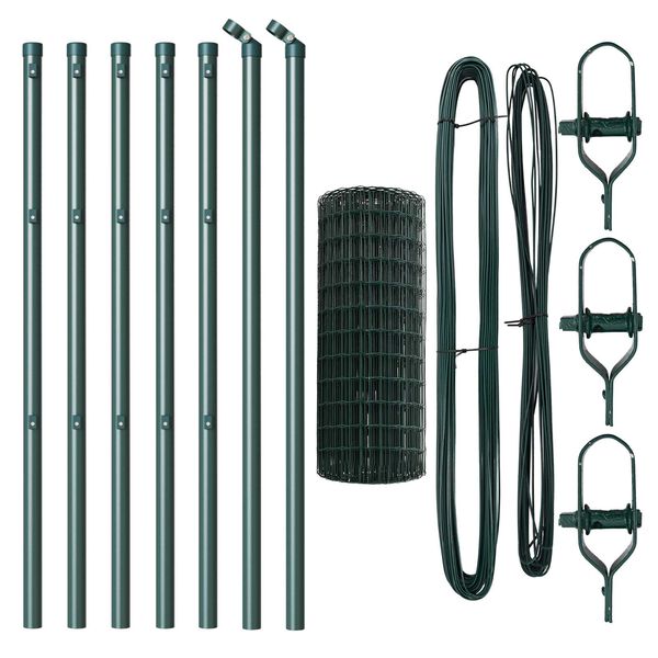 vidaXL Plot s př&iacute;spěvky Zelen&aacute; 0,4 x 10 m Ocel