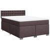 vidaXL Box spring postel s matrac&iacute; tmavě hněd&aacute; 140x200 cm textil