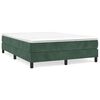 vidaXL Box spring postel s matrací tmavě zelená 140x200 cm samet
