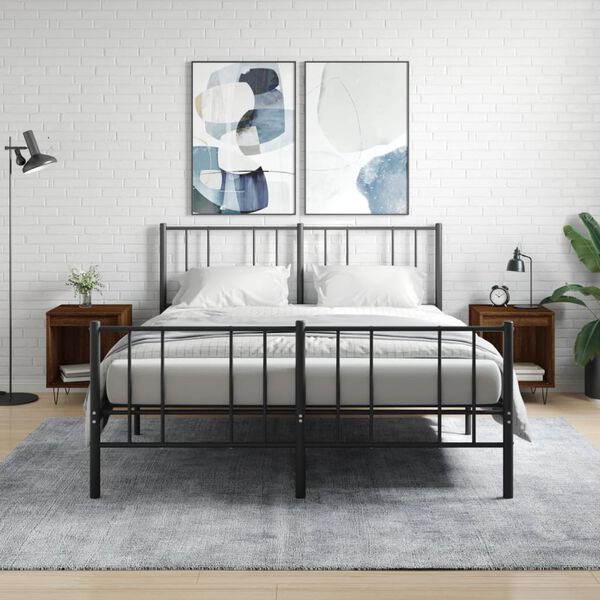 vidaXL Noční stolky 2 ks hnědý dub 40 x 35 x 50 cm kompozitní dřevo