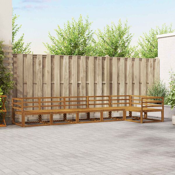 vidaXL Venkovn&iacute; pohovkov&aacute; souprava 6 pcs Př&iacute;rodn&iacute;